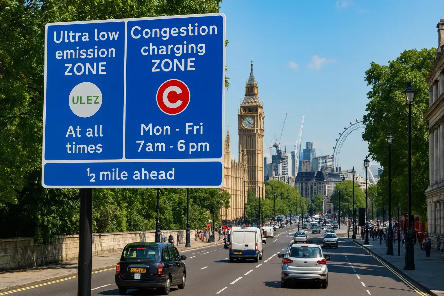 London Congestion Charge Sign